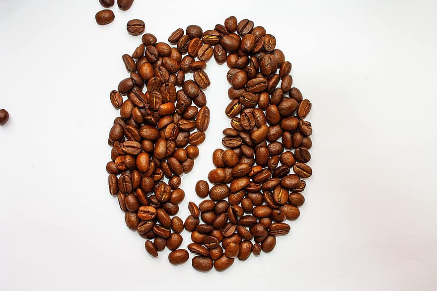 kaffe, kaffebønner, koffein, kaffe frø, stekt kaffebønner