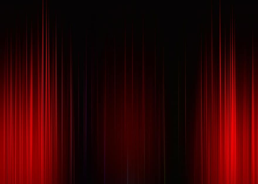 Theater, Cinema, Curtain, Stripes, Red