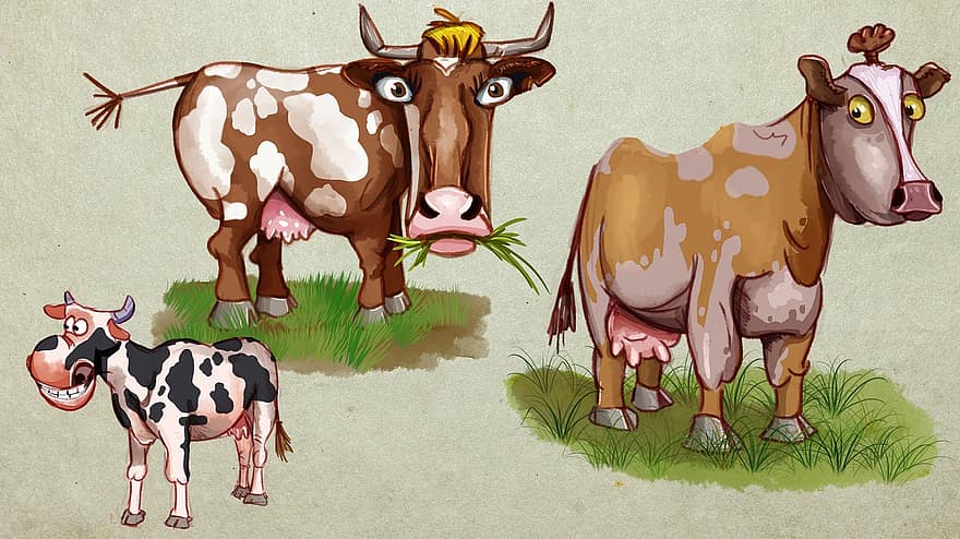 корова, теля, трави, жувати, тварина, ріг Африки, милий, добре, великої рогатої худоби, яловичина, пасовище