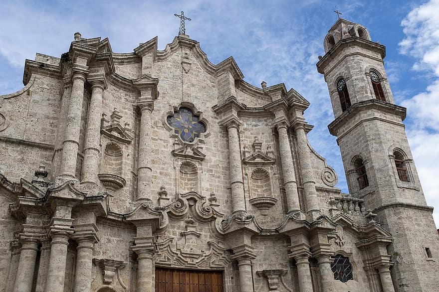 Church, Cathedral, Facade, Bell, Old, Architecture, Colonial, Travel, Religion, Catholic