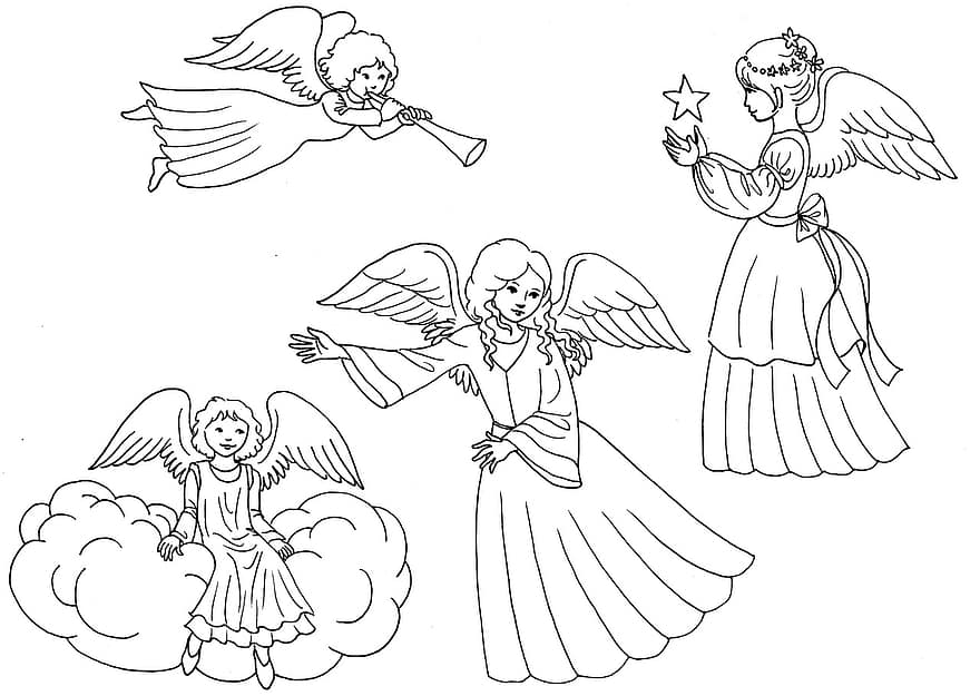 天使、リトルエンジェル、翼、クリスマス、守護天使、天使の姿、可愛い、天、飛行