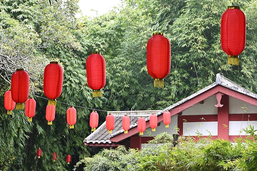 Forårsfestival, lanterner, festival, lanterne, kulturer, dekoration, fest, traditionel festival, kinesisk kultur, arkitektur, religion