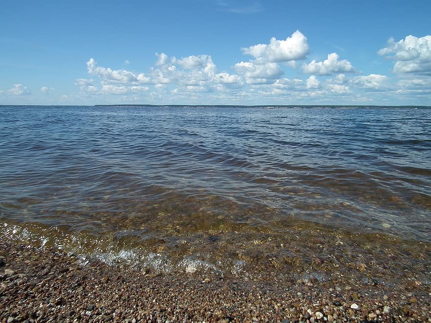 Reservoir, Water Surface, Wave, Water, Clouds, Beach, Sand Beach, Waters, Surface, Clear, Vision