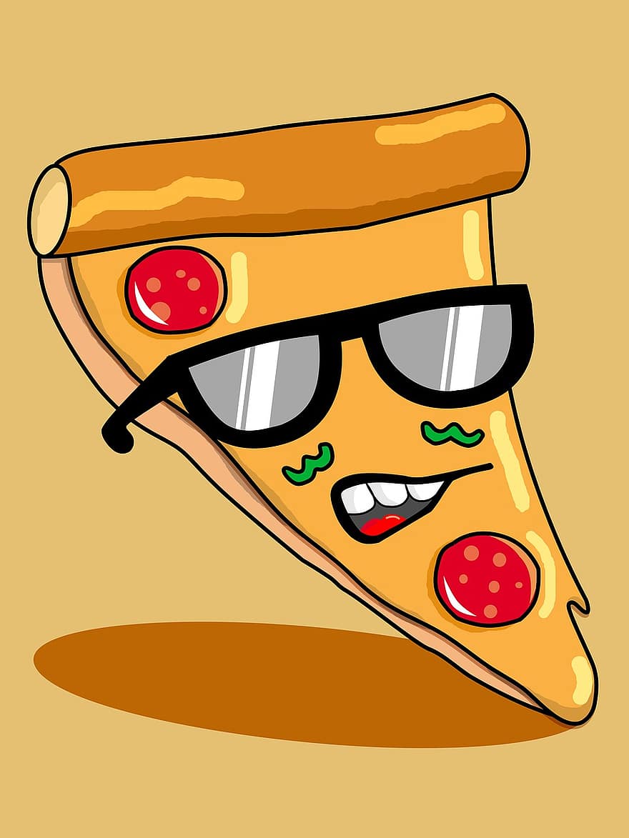 ピザ、ペダゾデピザ、ペパロニ、ピザの切れ端、レンズ