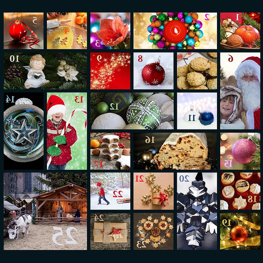 出現、アドベントカレンダー、支払う、カレンダー、クリスマス、クリスマスの飾り、トンネル、クッキー、ゴージャス、メリークリスマス、地図