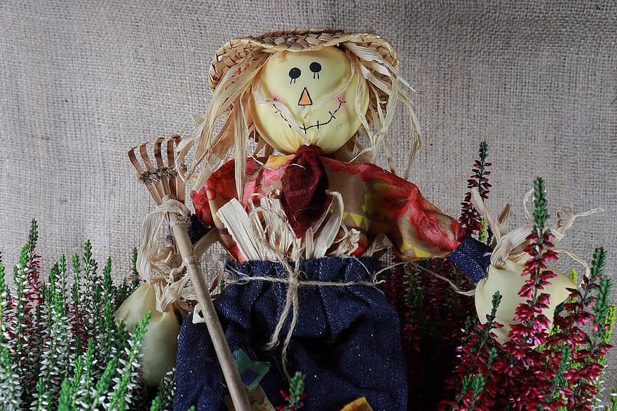 scarecrow, halloween, dekoration, tema
