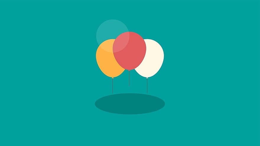 Luftballons, Hintergrund, schwimmend, Ball, runden, Kreis