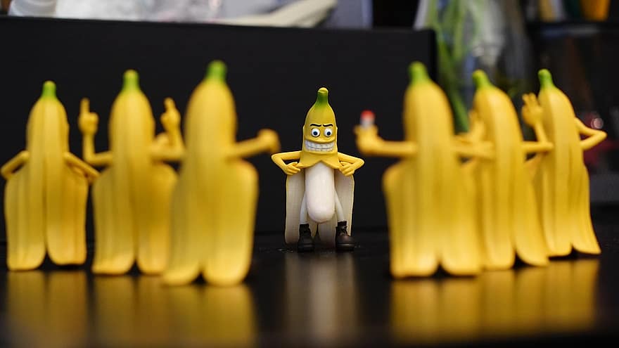 banana, engraçado, brinquedos, humor