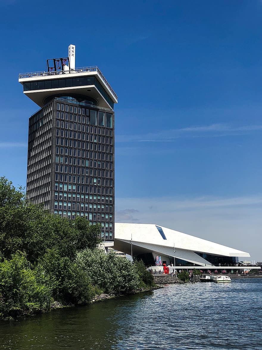 будівлі, міський, місто, подорожі, туризм, Амстердам, Нідерланди, міський пейзаж, архітектура, екстер'єр будівлі, відоме місце