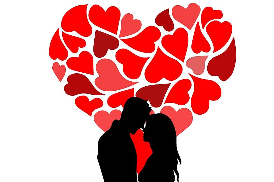 День святого Валентина, пара, любить, сердца, сердце, Валентин, день, романс, романтик, День Святого Валентина, с днем ​​Святого Валентина