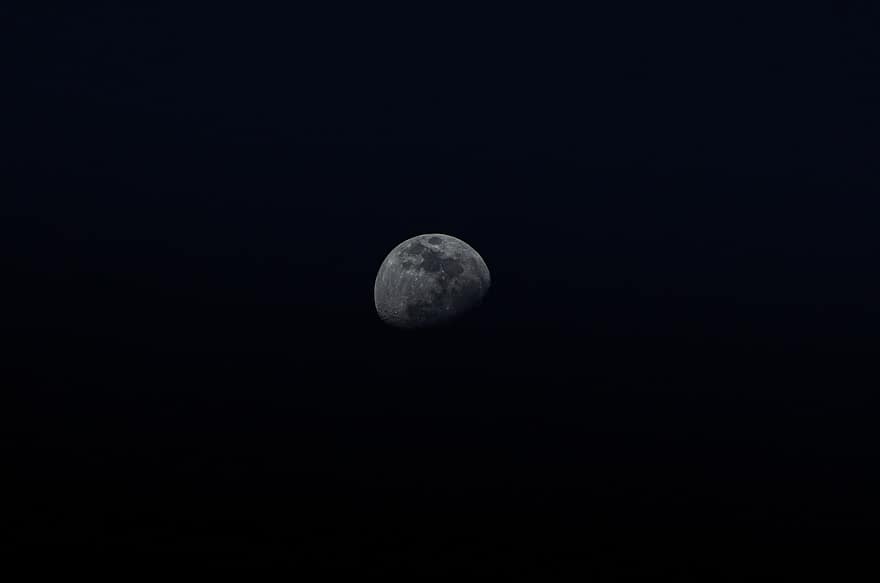 mēness, debesis, naktī, mēness gaisma, Mēness, tumša debesis, luna, fantāzija, astronomija, kosmoss, planētas