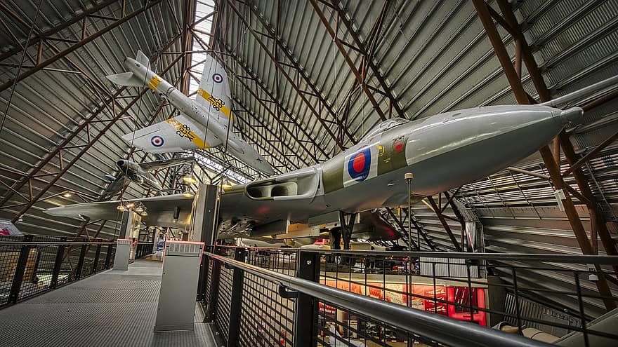 Flugzeug, vulkanischer Bomber, Museum, Jet, Royal Air Force Museum, königliche Luftwaffe, Luftfahrt, berühmt, Delta-Flügel, Cosford, England
