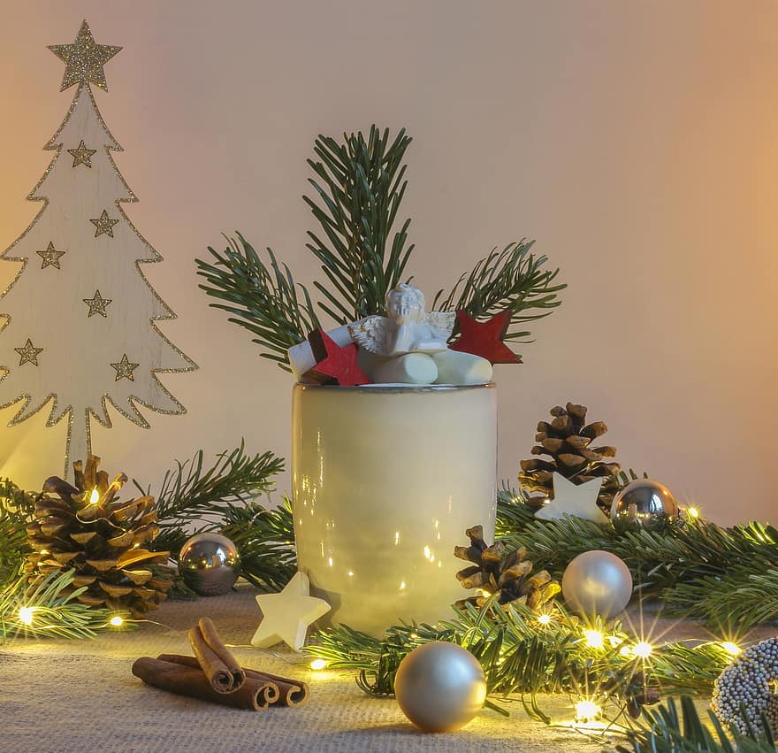 Noël, ange, décoration, étoiles, thème, vacances, fête, arbre, hiver, cadeau, saison