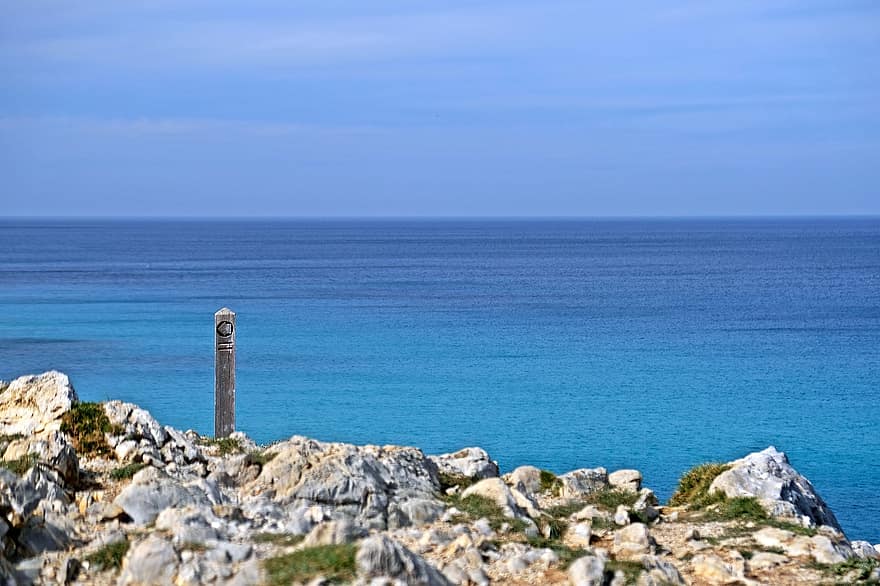 penya-segat, Costa, mar, naturalesa, horitzó, aigua, roques, línia de costa, mediterrani, mallorca, blau