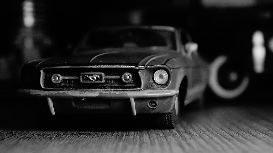 Miniatur Mustang, Coleção De Carrinhos, carros, carro, Foto Preto E Branco, Carros Antigos, vintage, Koleksi Gerobak, Mobil Mobil, foto hitam dan putih, mobil vintage