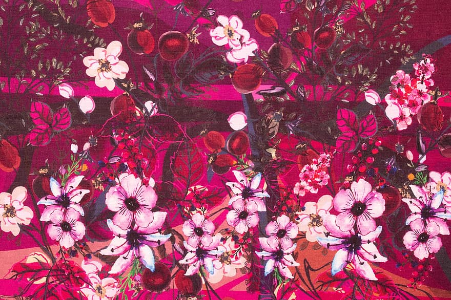 abstrak, kain, bunga-bunga, tekstur, ornamen, wallpaper, ide, grunge, penuh warna, anggun, menyajikan