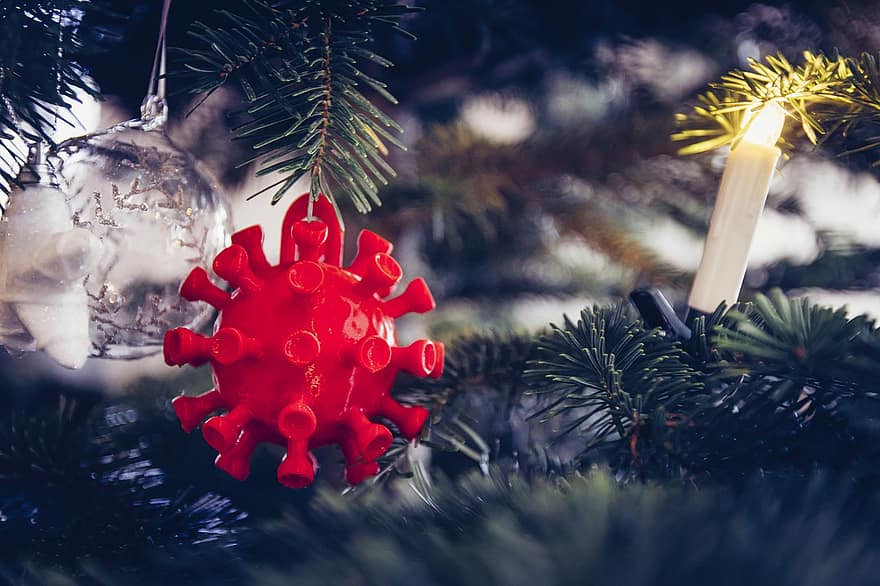 Navidad, coronavirus, ornamento, árbol de Navidad, Corona Navidad, infección, COVID-19, pandemia, abeto, decoración, Decoración navideña