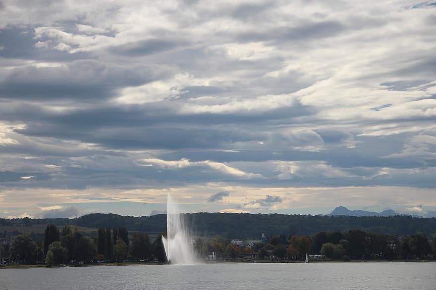 Lake Constance, Lake, Sky, Clouds, Landscape, Sunset, water, blue, cloud, summer, travel