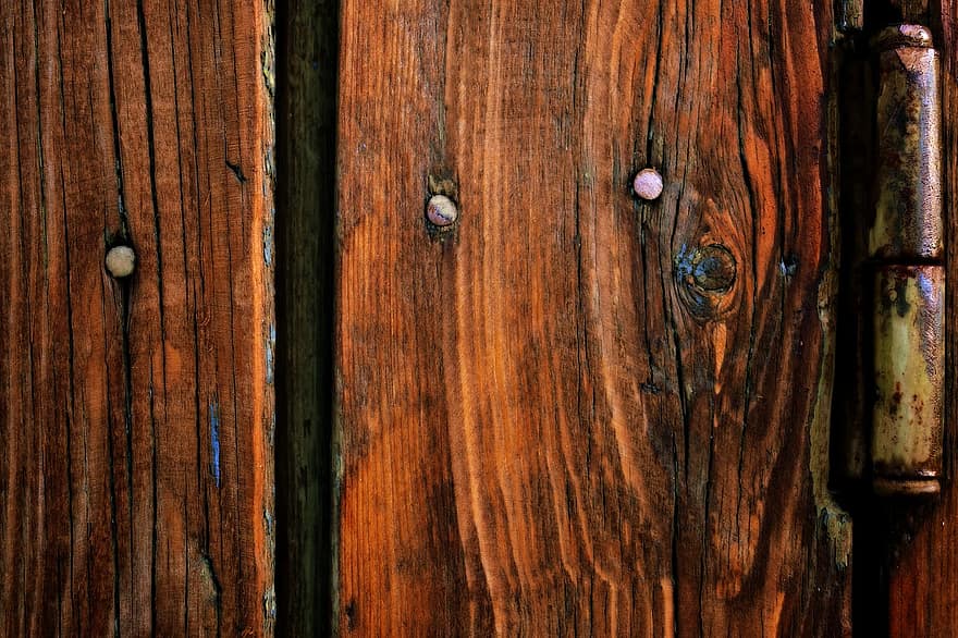 poort, deur-, scharnier, oud, houten, oppervlakte