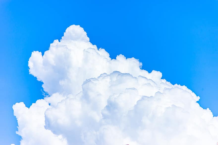 stratocumulus, cumulonimbus, letnie niebo, letnia chmura, niebieski, biały, wuxi, chmury cumulonimbus, lato, Aozora, Biała chmura