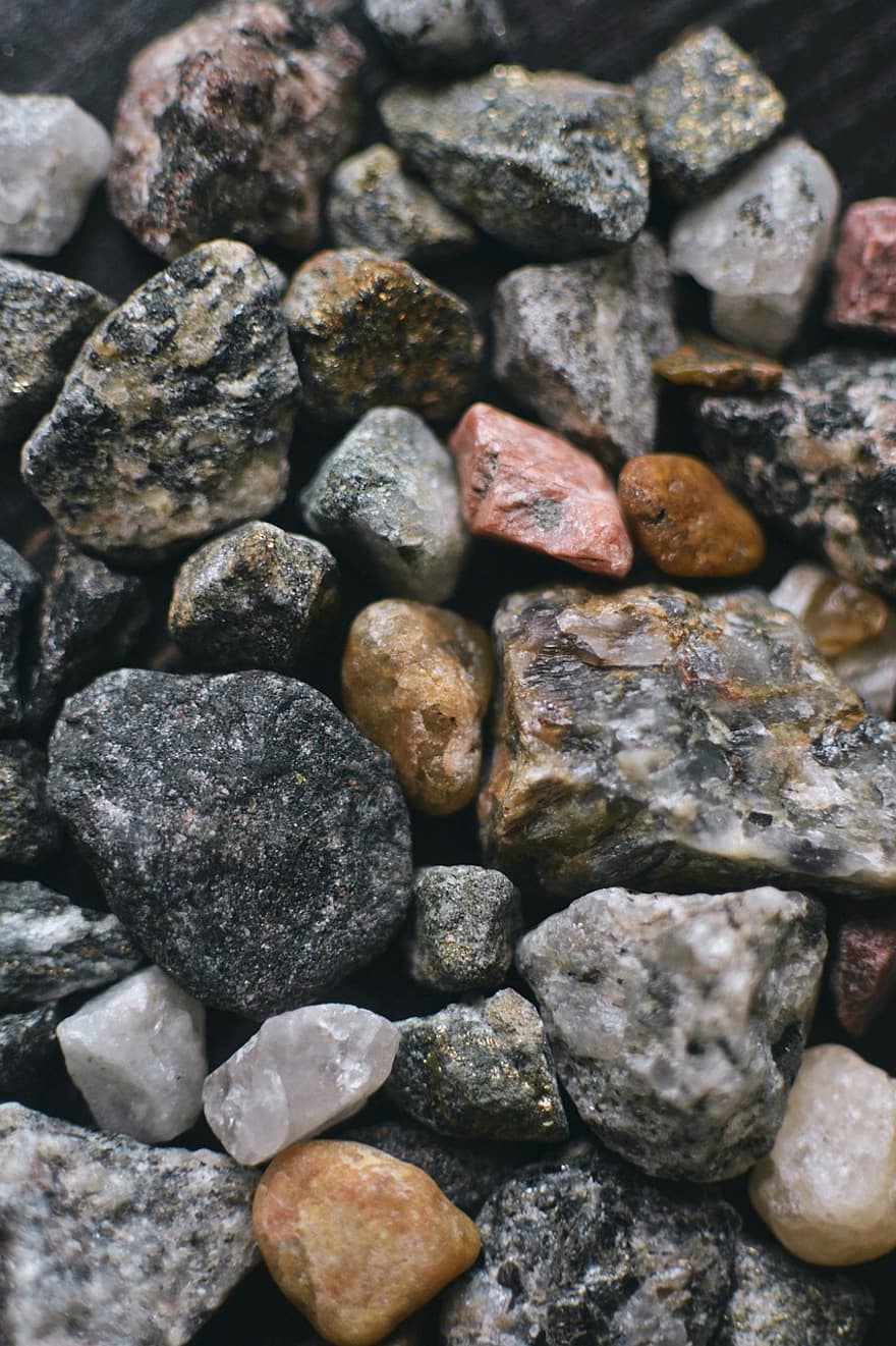 mineraalit, kivet, kvartsi, lähikuva, värikkäitä kiviä, kivi, rock, taustat, kivimateriaali, makro, kuvio