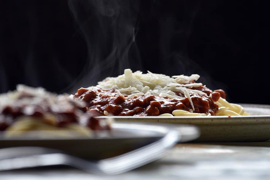 spageti, makaronai, maisto, valgio, skanus, italų kalba, karšta