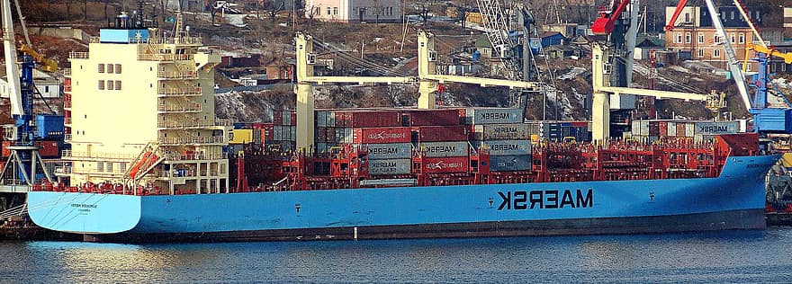 containerschip, vaartuig, nautische, vervoer-, vloot, industrie, logistiek