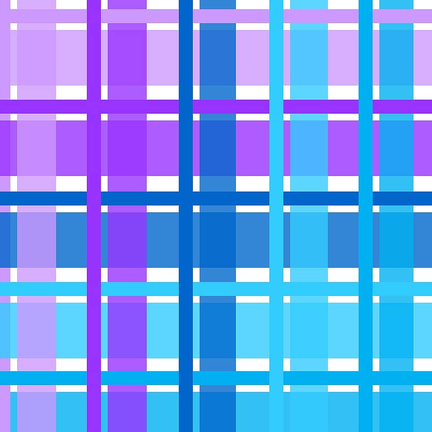Gingham, Pattern, Blue, Purple, Shades, Shapes, Stripes, Lines, Horizontal, Vertical, Background