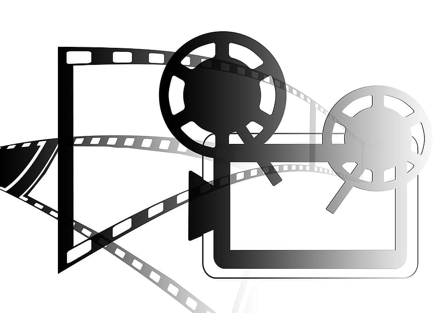 film, projektor, kino, demonstracja, przezroczy, czarny, wideo, analog, nagranie, obraz, film slajdów