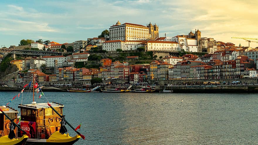 Porto, kaupunki, joki, portti, rakennukset, vanha kaupunki, talot, kaupunki-, Costa, rannikko-, matkakohde