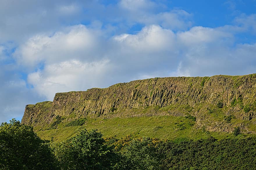 arthur seter, holyrood park, fjell, edinburgh, Skottland, natur