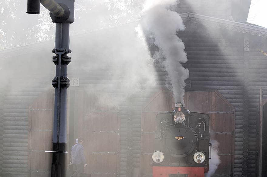 Train, Steam, Locomotive, Transport, Smoke, physical structure, industry, steel, factory, transportation, machinery