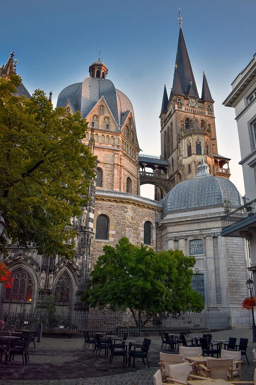 Catedral d'Aachen, arquitectura, edifici, Església, façana, catedral, referència, històric, barri antic, octàgon, urbà