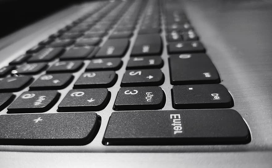 tastatur, computer, maskinskrivning