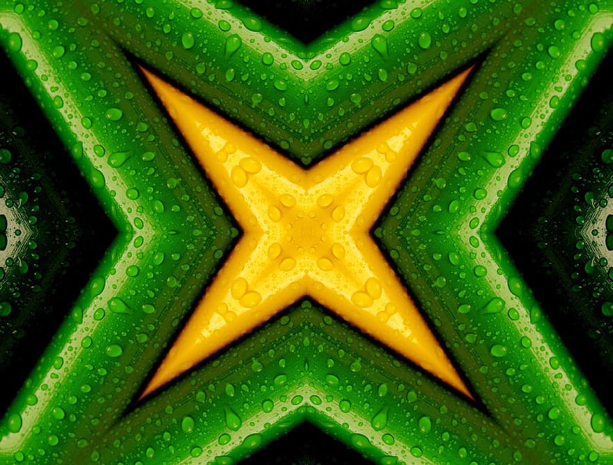 X, traversa, fundal, proiecta, verde, galben, formă, traversat