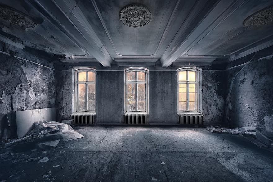 Pfor, Lost Places, Run Down Room, Left House, Rundown House, Window, Empty, indoors, domestic room, architecture, abandoned