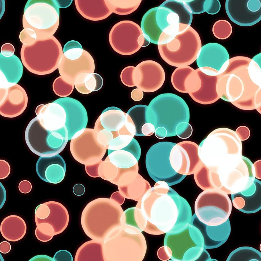 bobler, bokeh, cirkel, baggrund, struktur, farver, grøn, krikand, lys