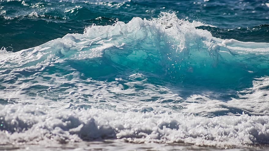 onda, surfar, mar, agua, spray, esguicho, natureza, vento, espuma, movimento, turquesa