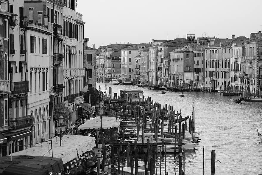 Italien, stad, bro, Venedig, landskap, arkitektur, stadsbild, resmål, kanal, resa, känt ställe