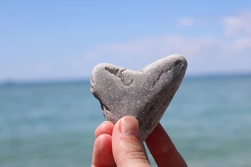 камък, сърце, рок, обичам, романтика, пътуване, форма