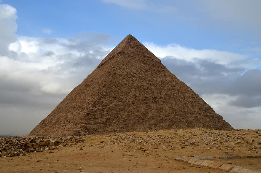 Egiptas, piramidė, dykuma, smėlis, akmenys, struktūrą, senovės, istorinis, mūro, Egipto kultūra, archeologija