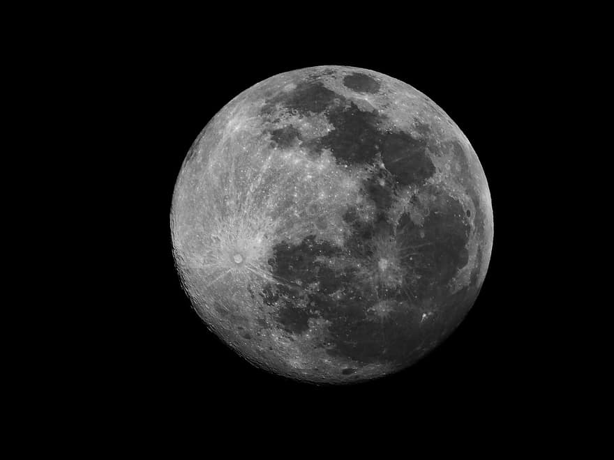 луна, нощ, Monnlight, пълнолуние, вечер, лунен, пространство, астрономия, лунна светлина, планета, наука