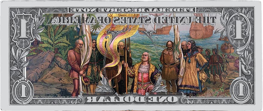 Estados Unidos, dólar, descubrimiento, America, tierra, conquista, indios, poder mundial, expansión, untado, riqueza