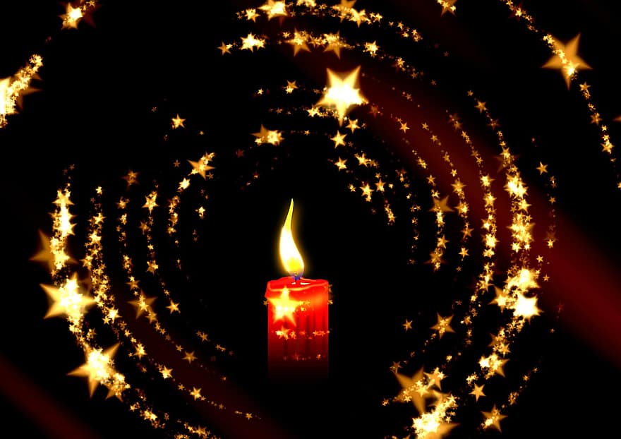 candela, Avvento, Natale, luci, stella, lichterkette, illuminazione, decorazione natalizia, periodo natalizio, scintillare, candele