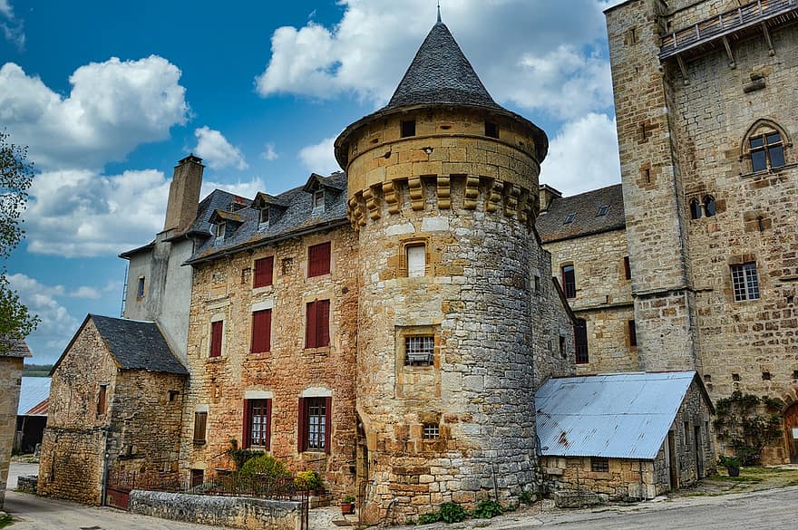 κάστρο, pierre, πρώην, παλαιός, φρούριο, Κτίριο