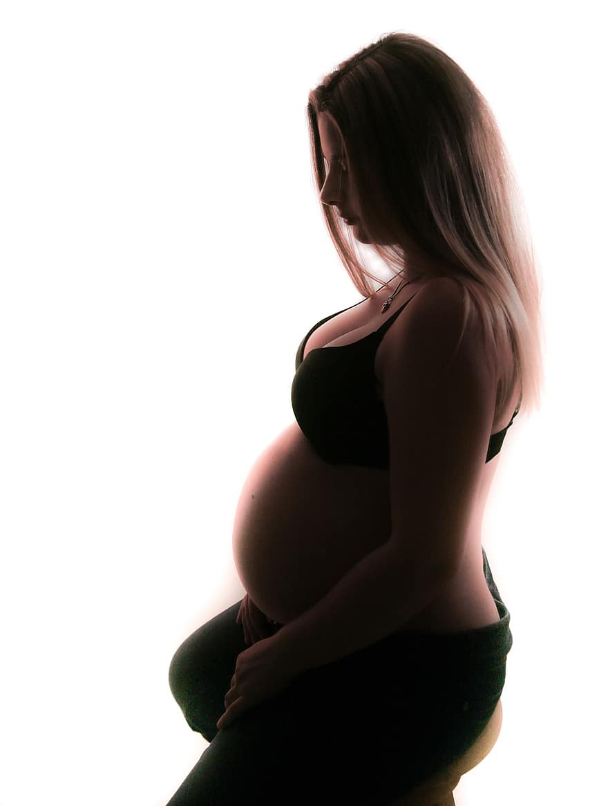 kobieta, głośnik, niemowlę, brzuszek, kobieta w ciąży, Mamo, dziecko, macierzyństwo, rodzina, nadchodzące dziecko, rodzice