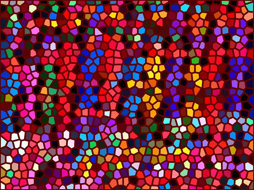 mosaico, estructura, fondo, azulejo, color, amarillo, rojo, azul, púrpura, blanco, negro