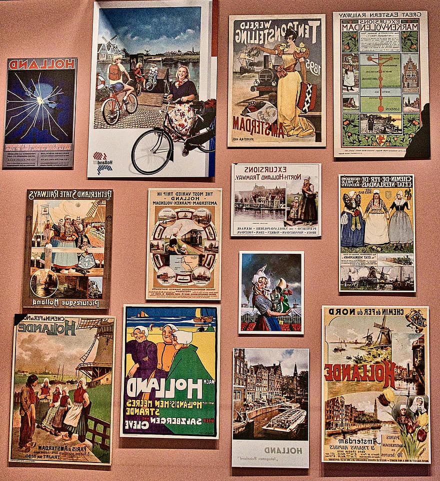 manifesti, Poster d'epoca, decorazioni murali, uomini, illustrazione, viaggio, libro, tavolo, mestiere, adulto, carta
