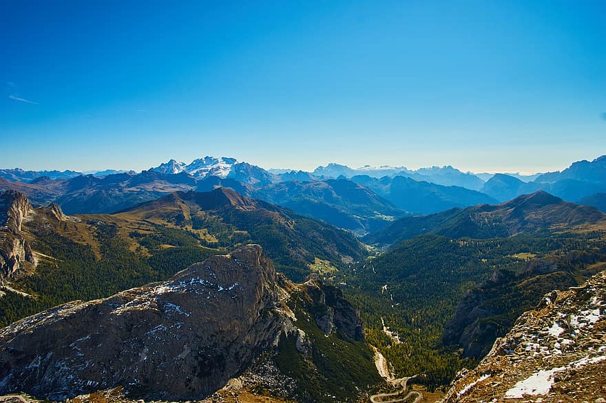 Italië, Zuid-Tirol, Dolomieten, Alpen, bergen, panorama, landschap, natuur