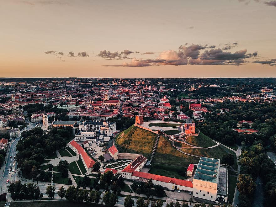 City, Architecture, Buildings, Houses, Historical, Capital, Drone View, Cityscape, Urban, Baltic, Town